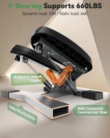 Sportsroyals Mini Twist Stepper with Resistance Bands – Compact Home Step Machine for Full-Body Workouts, Quiet Hydraulic, 350+ lb Capacity(m-4)