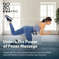 KOAPRO Psoas & Hip Hook Release Tool — Targeted Deep-Tissue Massager for Iliacus, Hip Flexors, Iliopsoas, Piriformis, Back and Core(m-3)