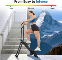 ERGOLIFE Foldable Stair Stepper — 6-Level Adjustable Resistance Stair Climber for Home Gym, 350 lb Capacity, Low-Noise Cardio Machine(m-3)