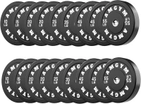 AMGYM 2-Inch Olympic Bumper Plates Set – 10–55 lb Options (10–500 lb Range), Rubber Weight Plates for Home Strength Training, Multiple Colors(m-1)