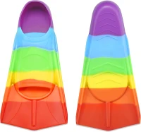 Prsca Kids Short Swim Fins with Cap, Earplugs & Nose Plug — Training Flippers for Lap Swimming(m-6)