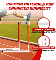 DRKSBesto Adjustable Track & Field Hurdles with Counterweight – Heavy-Duty, Height 30–42 in for Multi-Sport Training(m-3)