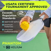 Helium Phantom Pickleball Paddle 4-Pack — USAPA Certified, Graphite-Fiberglass Face, Lightweight Honeycomb Core(m-2)