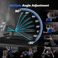 MERACH Foldable Weight Bench - Adjustable Incline Bench Press, 990 lb Capacity, 72 Training Angles for Full-Body Workouts(m-4)