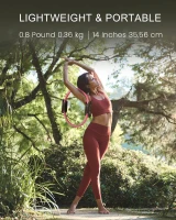 LIONSCOOL 14-inch Anti-Deformation Pilates Ring Set with Padded Handles, Mini Ball, Resistance Bands, Guide & Bag(m-2)