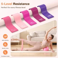 13-Piece Pilates Home Kit with 13-inch Ring, 10-inch Exercise Ball & Multi-Level Resistance Bands – Complete TPE Pilates Set for Beginners and Advanced(m-4)