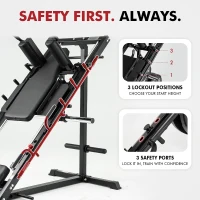 Mikolo Leg Press & Hack Squat Combo with Linear Bearings, Front and Rear Band Pegs, Full-Range Leg Training Machine(m-6)