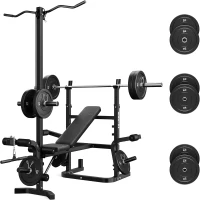 Z3 Olympic Weight Bench 900 lb — Multi-Function 9-in-1 Training Rig with Leg Extension, Preacher Curl & LAT Pulldown for Home Strength Training(m-1)