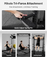 Mikolo M4 2.0 Smith Machine & Power Rack — 2200 lb Capacity with Lat Pulldown, Dual Cable Crossover and Storage System(m-5)