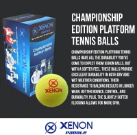 Xenon Platform Tennis Balls - Bright Yellow Championship Flocked Balls for High Visibility, Durable Play in All Conditions, APTA Approved - 2 Balls per Sleeve(m-3)