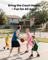 IGL Portable Adjustable Basketball Hoop System 5.6–10 ft, 44-Inch Outdoor Goal with PC Backboard — For Kids, Youth & Adults(m-2)