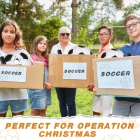 Sotiff 24-Pack Soccer Balls (Size 4) with 24 Pumps — Bulk Deflated Set for Kids, Teens, School Teams, Charity & Outdoor Play(m-6)