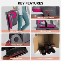 2025 Under-Desk Elliptical Machine – Electric Leg Exerciser Pro (As Seen on TV) with 16 Adjustable Speeds (16–105 RPM), 16 Auto Programs, Quiet Operation, Fully Assembled with Remote Control & Non-Slip Foot Straps(m-4)