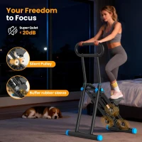 HXD-ERGO Folding Stair Stepper with 6 Resistance Levels and Adjustable Handrail, Compact Stair Climber for Home Fitness(m-6)