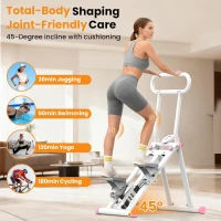 HXD-ERGO Foldable Stair Climber with Adjustable Handlebar, 6-Level Resistance Stair Stepper, Quiet Home Workout Machine(m-3)
