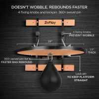 24-Inch Speed Bag Platform with Adjustable Mount and 360° Swivel, Comes with Speedbag and Pump(m-2)