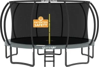 JUMPZYLLA Outdoor Trampoline with Enclosure & Ladder — 8FT to 16FT | ASTM F381-16 Certified | Anti-Rust Coated Frame(m-1)