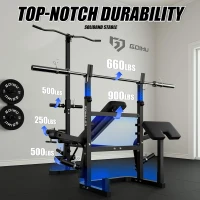 Z3 900 lb Olympic Versatile Workout Bench — 9-in-1 Strength Station with Preacher Pad, Leg Developer & LAT Pulldown for Home Gym(m-6)