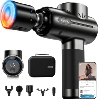 RENPHO Heat & Cold Massage Gun — Portable Percussion Deep Tissue Massager with Carrying Case, Ideal Christmas or Birthday Gift for Men & Women(m-1)