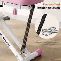 SogesHome Foldable Row-and-Squat Trainer for Home Workouts — Adjustable Resistance Bands, Female-Friendly Design, Glute & Core Focus, 330 lb Capacity(m-6)