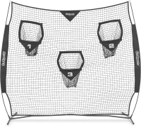 GoSports Football Throwing Net - QB Training Net (8'x8' or 6'x6') - Black or Red(m-1)