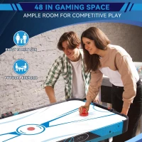 Foldable Air Hockey Table with 12V DC Motor, LED Digital Scoreboard, Includes 2 Pucks & 2 Pushers — Indoor Folding Game for Kids & Adults(m-2)