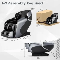 Relaxe SL-Track Shiatsu Massage Chair with Zero Gravity Positioning and Heating(m-2)