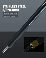 CRICAL 58"" Carbon Fiber Pool Cue Set CL-03 — Professional Low-Deflection Billiard Cue with 3/8×8 Joint, 12.5mm Tip and Accessories(m-8)