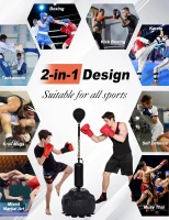 Adjustable Punching Bag with Stand – Boxing Training Bag for Teens & Adults, Boosts Speed, Reflexes & Endurance(m-8)