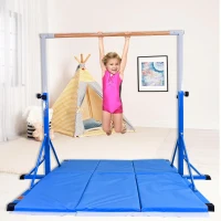 Adjustable Horizontal Gymnastics Bar 5FT/6FT for Kids (Ages 5-20) – 35.4""–59"" / 45""–71"" Height Options, 500 lb Capacity, Home Gym Equipment(m-4)