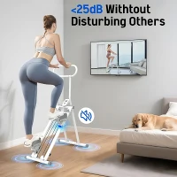 Foldable Vertical Climber Stair Stepper – Compact Home Cardio Machine with Adjustable Handle (46/48/50in) and Anti-Slip Pedals, Supports 310lbs(m-6)