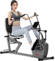 VANSWE Recumbent Exercise Bike with Arm Exerciser — Home Recumbent Bike Featuring Magnetic Resistance, Bluetooth/App Connectivity and Pulse Sensor(m-2)