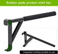 Kipika 2""x2"" Swedish Stall Bar with 1"" Holes - Wall-Mounted Gymnastic Ladder and Pull-Up Trainer with Solid Wood Grips(m-6)