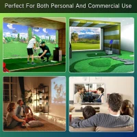 Premium Triple-Layer Golf Simulator Impact Screen – HD Launch Monitor Projection & Hitting Screen with Sound-Damping Core, Reinforced Grommets and Bungee Cords for Indoor Enclosures(m-7)