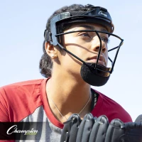 Champion Sports Adult Softball Fielder's Face Mask - Steel Protective Guard(m-7)
