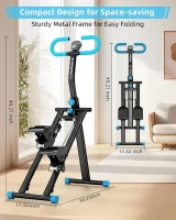 Vertical Climber Stair Stepper for Home - Full-Body Workout Machine with Handlebar, Stable Steel Frame and 3 Adjustable Heights(m-6)