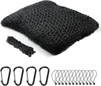 Sports Netting Golf Practice & Multi-Sport Hitting Net with 33ft Nylon Rope, Carabiners and Elastic Cords - Available in 10x10 to 15x20 Sizes(m-1)