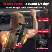 FLYBIRD Strength Training Bench — Adjustable, Foldable Space-Saving Weight Bench for Home Gym (Vertical Storage)(m-2)