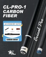 CRICAL 58-inch Carbon Fiber Pool Cue Set – CL-Pro1 Complete Kit with Matte Finish, 3/8×8 Joint and 12.5mm Tip(m-2)