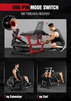 Mikolo Adjustable Leg Extension & Curl Machine with Cable System — Seated and Lying Options for Home Gym(m-8)