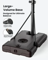 IGL Portable Basketball Hoop System, 5.6–10 ft Adjustable Stand with 44"" PC Backboard, Mobile Base for Kids, Youth & Adults (Backyard/Driveway)(m-5)