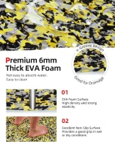 Abahub Non-Slip EVA Decking Mat - 6mm Camouflage Traction Pad, Self-Adhesive & Trimmable (96 in x 16 in / 23.5 in / 38 in / 47 in; 48 in x 16 in) for Paddleboards, Kayaks, Boats(m-3)