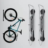 Steadyrack Original Wall-Mounted Vertical Bike Rack for Mountain Bikes – Pivoting, Space-Saving Heavy-Duty Steel Storage(m-3)