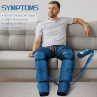 Air Compression Leg Massager with Heat — Full Leg (Foot to Thigh) Compression Therapy for Varicose Veins, Muscle Fatigue, Cramps, Swelling & Edema — Gift for Mom, Dad, Men & Women(m-3)