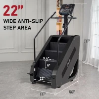 Commercial-Grade Stair Climber with LED Screen – Continuous Stair Stepper, 15 Speed Levels (15–164 Steps/Min), Heavy-Duty Stair Master(m-2)
