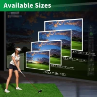 Premium Golf Simulator Impact Screen — Triple-Layer HD Hitting Screen with Sound Damping, Grommets & Bungees for Indoor Enclosures and Projector Use(m-6)