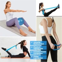 Home Pilates Essentials Kit for Women — 9"" Yoga Ball, Figure-8 Resistance Band, Pilates Ring & Accessories, Beginner-Friendly Set(m-6)