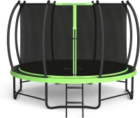 BCAN 8–16ft Recreational Trampoline with Safety Net & Ladder, ASTM F381-16 Certified, Outdoor Use for Kids and Adults(m-1)