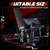 KeppiFitness Bench3000 MAX Adjustable Weight Bench – Heavy-Duty 1200 lb Capacity with Leg Extension & Preacher Pad, Flat/Incline/Decline(m-8)