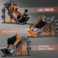 RitFit Gazelle Pro 3-in-1 Leg Press & Hack Squat Machine - High-Tensile Steel, 2000 lb Capacity, Adjustable Angles with Weight Storage(m-3)